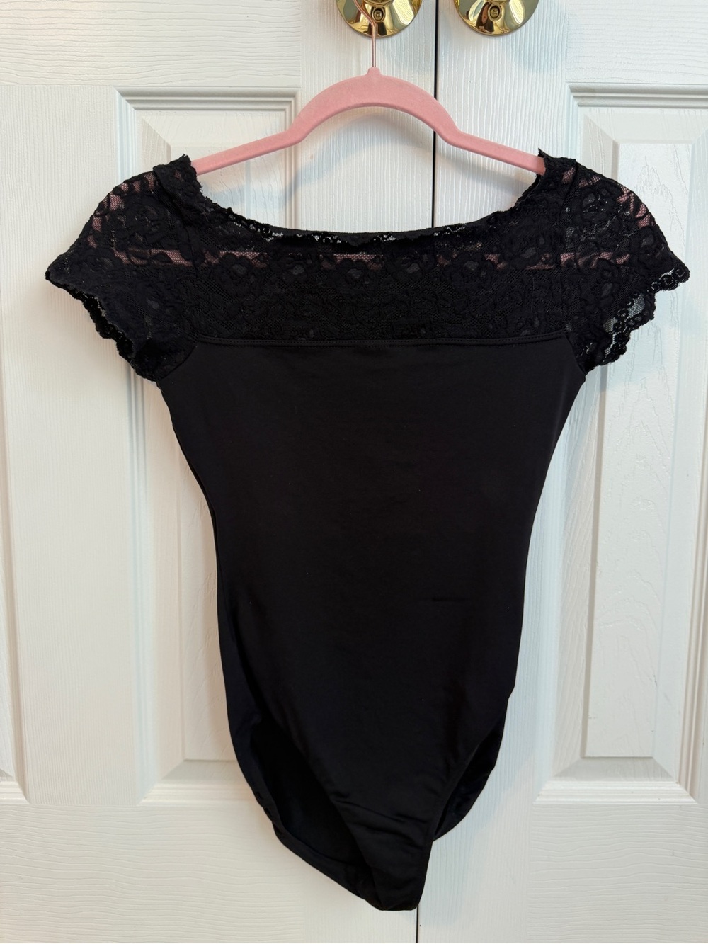 So Danca Black Lace-Detail Women’s Leotard